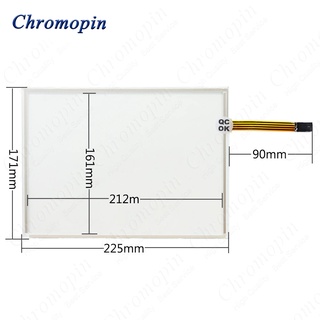 Yth แผงกระจกหน้าจอสัมผัส สําหรับทัชแพด 224 มม. x 170 มม. 4 สาย