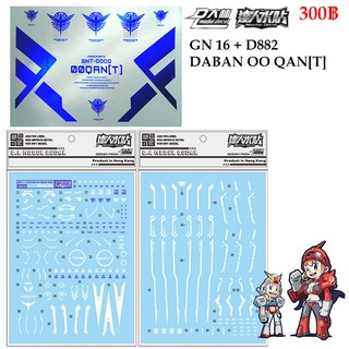 ดีคอลน้ำ [D.L. Darlin] GN16 + D882 DABAN OO QAN[T] ACTION BASE MG 1/100 Water Decal GN 16