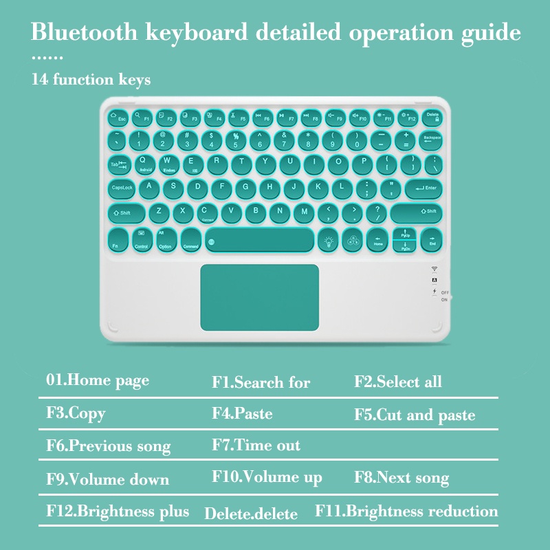 2021 New Round drip keycap With backlight Wireless Bluetooth Keyboard