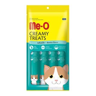 Me-O Creamy Treat ขนมแมว มีโอ 4x15g 3 ซอง รสโบนิโตะ (Bonito)