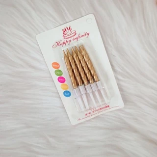 เทียนสั้นวันเกิด สีธรรมดา และสีมุก