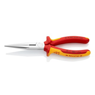 KNIPEX Snipe Nose Side Cutting Pliers w/tether attachment point VDE 200 mm คีมปากแหลม VDE 200 มม. รุ่น 2616200T