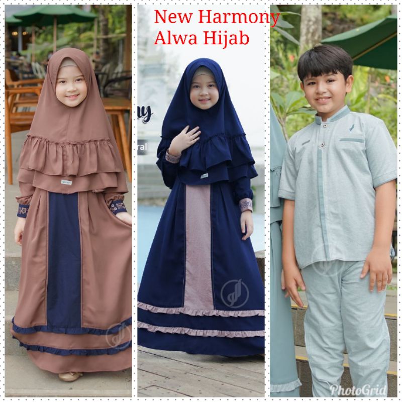 พร้อม GAMIS ANAK และ KOKO ANAK NEW HARMONY ORIGINAL ALWA HIJAB