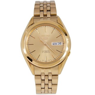 Seiko 5 Sports Automatic นาฬิกาข้ิอมือผู้ชาย Gold สายสแตนเลส รุ่น SNKL28K1