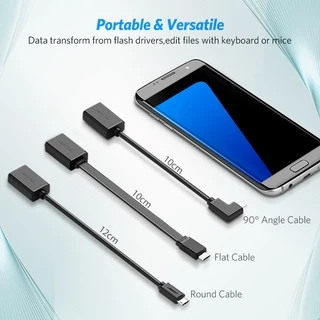 [จัดส่งภายใน 3 วัน] UGREEN สายเคเบิลอะแดปเตอร์ Micro USB 2.0 OTG ทรงกลม