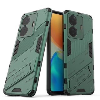 เคส Vivo T1 5G ฮาร์ดเคสกันกระแทกเคสโทรศัพท์ Hybrid Armor Shockproof Hard Case Vivo T1 5G Cover Stand