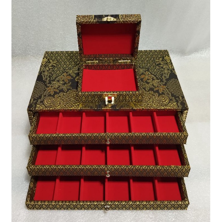 กล่องใส่พระ 3ชั้น 54ช่องแบบลิ้นชัก และ5ชั้น90ช่องแแบบอื่นๆ