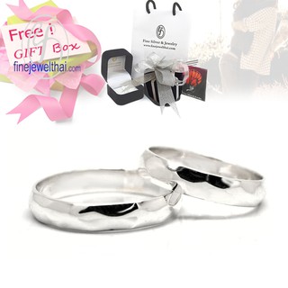 Finejewelthai แหวนคู่-แหวนทองคำขาว-แหวนหมั้น-แหวนแต่งงาน-Couple-silver-wedding-ring - Gift_set89