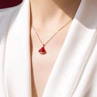 Bvlgari สร้อยคอโซ่ ประดับเพชร 18K สีโรสโกลด์ ขนาดเล็ก หรูหรา สําหรับผู้หญิง G831