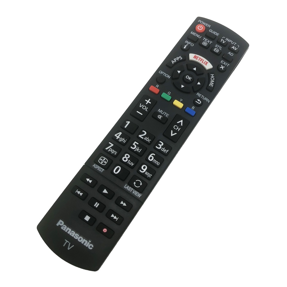 รีโมททีวี Panasonic Viera UHD LED Smart TV Netflix Remote Control อะไหล่เบอร์ 06-5N2W49-PA04XS-T , N2QAYB001188-CNB