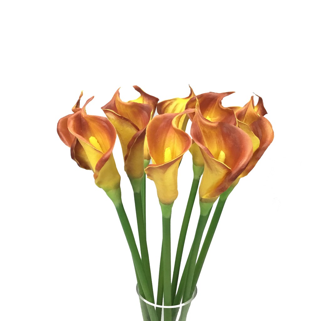ดอกคาล่าลิลลี่ Artificial Calla lily สีส้ม ดอกไม้ประดิษฐ์เกรดพรีเมี่ยม งานพียู สวยเหมือนจริง ราคา ถูกที่สุด ดีลบีเคเค แกลเลอรีภาพที่ 7