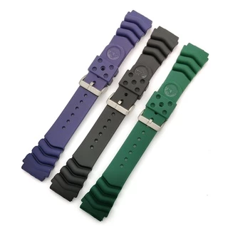 สายนาฬิกาข้อมือซิลิโคน กันน้ํา ขนาด 18 มม. 20 มม. 22 มม. พร้อมโลโก้ สําหรับ Seiko Watch Band เหมาะกับผู้ชาย และผู้หญิง