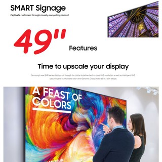 Samsung Smart Signage QM49R - 49-inch Commercial Display 4K UHD LED LCD Display