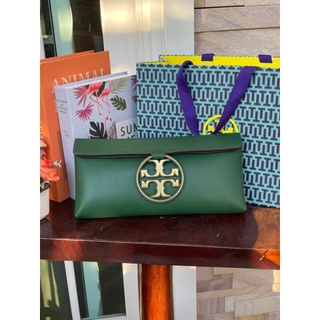 📮@2,690.-🔥🔥DISCOUNT 7 % + (ส่งฟรี EMS)🔥🔥💯Tory burch Miller Metal clutch