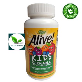 Natures Way Alive! Childrens Chewable Multi-Vitamin - Orange Berry /120 Chewables