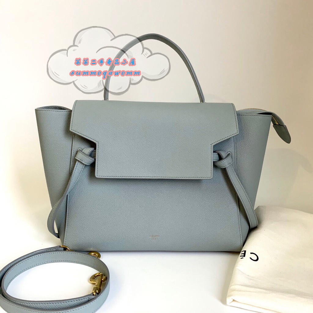 CELINE Celine belt bag Mini large haze blue catfish bag/shoulder bag/handbag 189103 . กระเป๋า