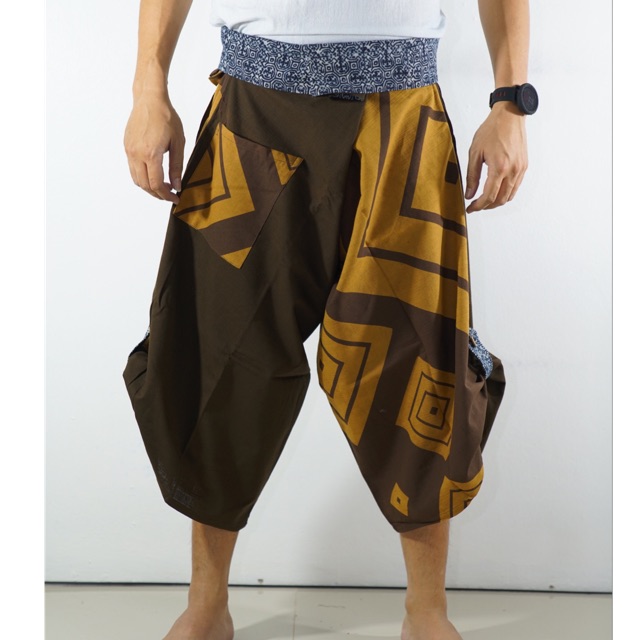 Samurai Pants กางเกงซามูไรเอวมัดลายสี่เหลี่ยม