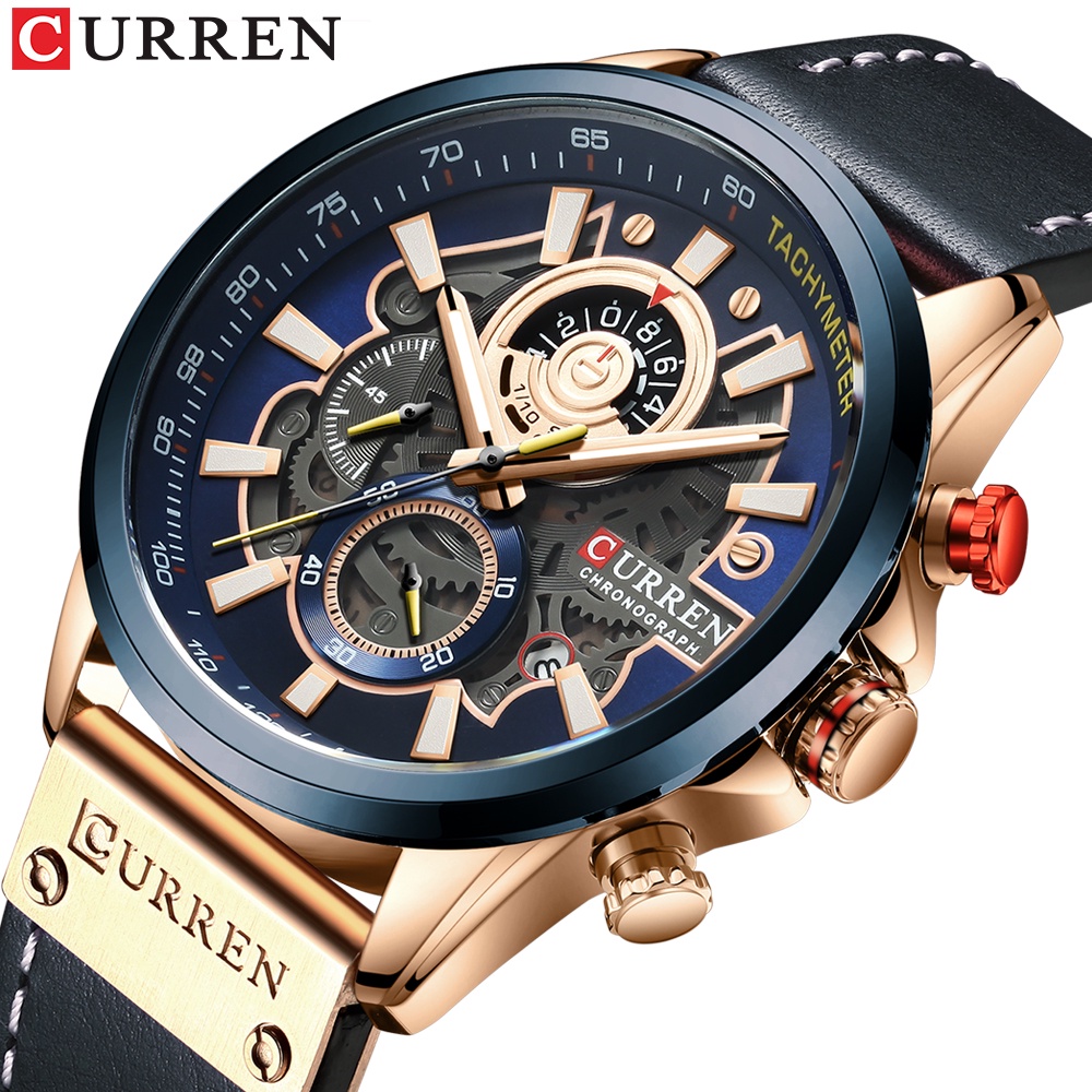 Couple Watches 2020 Luxury Brand Curren Chronograph Wristwatches Mens ...