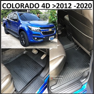 ผ้ายางปูพื้นรถยนต์ ถาดยางปูพื้น พรมปูพื้นรถ COLORADO 4 DOOR 2012 13 14 15 16 17 18 19 20 21 22 ถึงปัจจุบัน