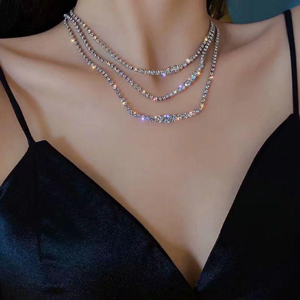 Collana Clavicola Con Perle Di Vetro - Design Fiore, Per Donne, Gioiello Elegante - Foto 9