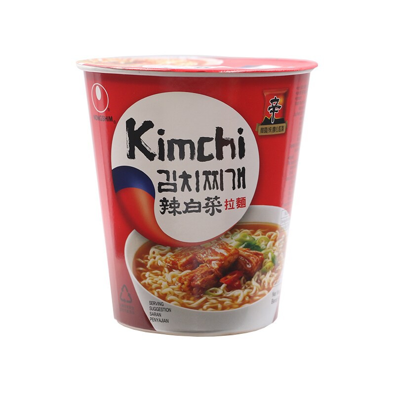 นงชิมบะหมี่ถ้วยรสกิมจิ 70กรัม Nongshim Cup Noodle Kimchi Flavor 70g.