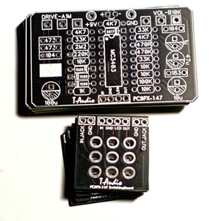 T-audio แป้นเหยียบเอฟเฟคกีตาร์ PCBFX-147 OD1 1590B MC3403 สไตล์วินเทจ DIY