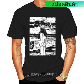 ขายดี เสื้อยืดคอกลม แขนสั้น พิมพ์ลายอนิเมะสยองขวัญ ทะเลญี่ปุ่น Uzumaki Junji Ito Tees Me HGmbgj02GGbmbl65 สําหรับผู้ใหญ่