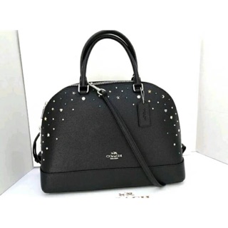 Coach แท้ 💯% F22300 SIERRA SATCHEL WITH STARDUST STUDS