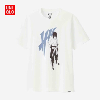 เสื้อยืดพิมพ์ลาย Uniqlo UT เสื้อยืดแขนสั้น พิมพ์ลาย Naruto Sasuke Uchiha สําหรับผู้ชาย และผู้หญิง