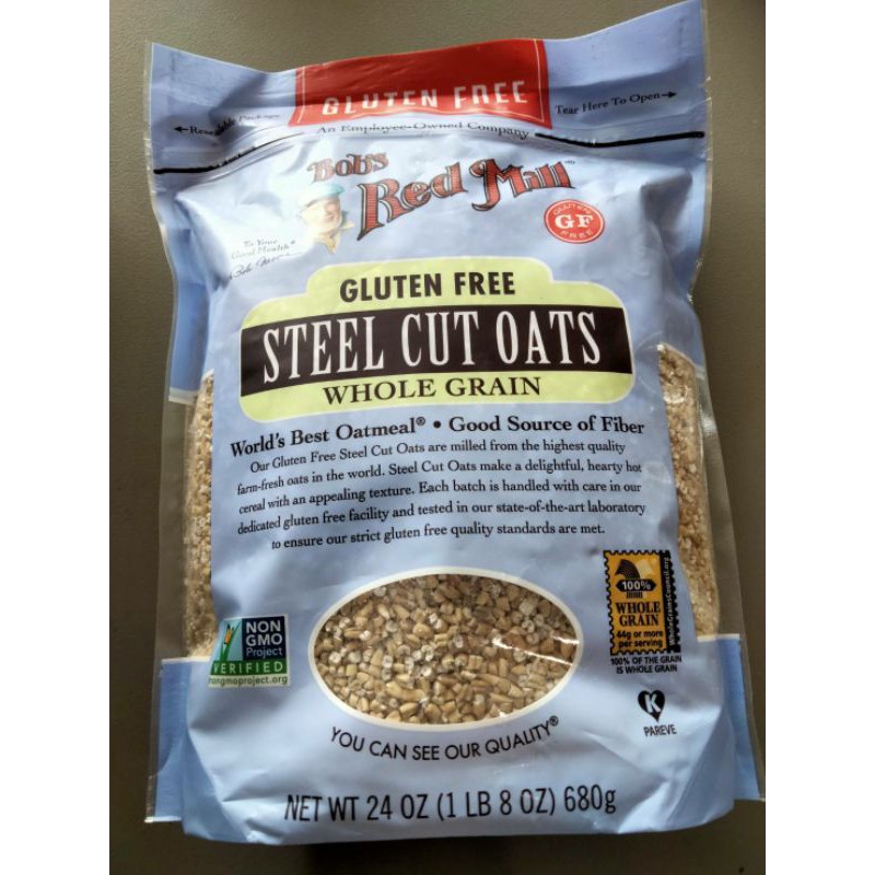 Bob's Red Mill  Gluten Free Steel Cut Oats ข้าวโอ๊ต 100% บ๊อบส เรด มิลล์ 680 กรัม ราคาสุดฟิน