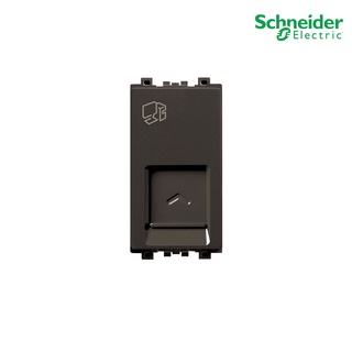 Schneider Electric เต้ารับคอมพิวเตอร์ Cat.6 ขนาด 1 ช่อง สีน้ำตาล รุ่น ZENcelo - 8431SRJ6H_BZ ชไนเดอร์