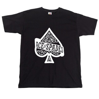 เสื้อยืดสําหรับผู้ชาย♤R.Fashional ผู้ชาย Causal ท็อปส์ซูเอซของ Spades Tshirt มอเตอร์เฮด Lemmy SZ Ia4