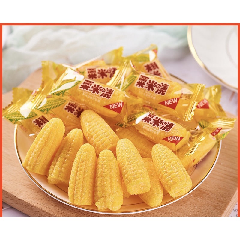 เยลลี่ข้าวโพดเคี้ยวหนึบ เยลลี่กลีบส้ม 500 กรัม เยลลี่ผลไม้ เคี้ยวหนึบ （ผสม）玉米橘子软糖