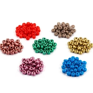 ST.KUNKKA 3-4mm ลูกปัดเม็ดทราย หลายสีลูกปัดแก้ว ลูกปัดทรงกลมขนาดเล็ก 300-600 ชิ้น