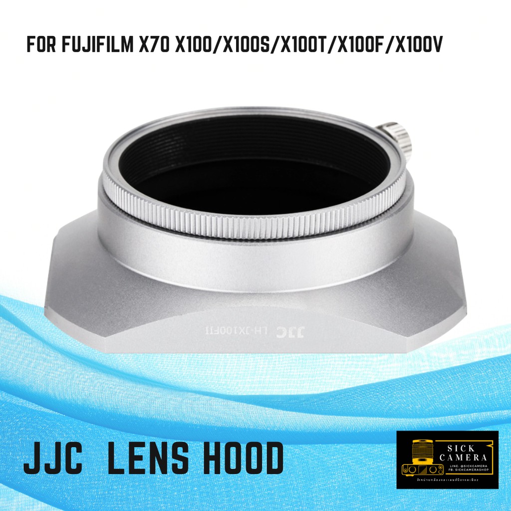 Fuji Lens Hood LH-X100II for Fujifilm Fuji X100 X70 X100S X100T X100F X100V with 49mm Lens Adapter Ring ทรงเหลี่ยม