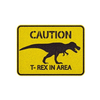 [MT06-00000042] พรมเช็ดเท้า พรมดักฝุ่น ลาย ระวัง T-REX ขนาด 60x80 ซม (Camping Collection)