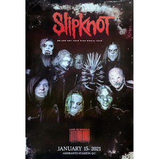 โปสเตอร์ คอนเสิร์ต สลิปน็อต Slipknot Live in Manila 2021 POSTER 24”x35” นิ้ว Amoranto Stadium