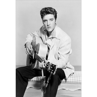 โปสเตอร์ Elvis Presley เอลวิส เพรสลีย์  Rock and Roll Music Poster ภาพถ่าย รูปภาพติดห้อง ตกแต่งผนัง โปสเตอร์วงดนตรี