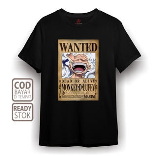 คอตต้อนคอกลมเสื้อยืด พิมพ์ลายการ์ตูนอนิเมะ BOUNTY LUFFY ONE PIECE 0050 ALVACOTH พรีเมี่ยม สไตล์ญี่ปุ่นS-5XL