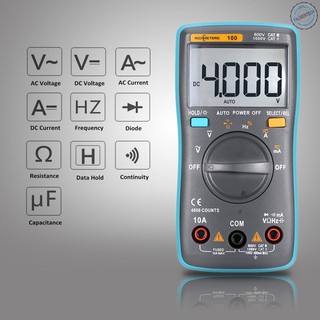 Yali RICHMETERS RM100 True RMS มัลติมิเตอร์ มัลติฟังก์ชั่น หน้าจอดิจิตอล LCD สำหรับวัดแรงดันไฟฟ้า DMM DC AC