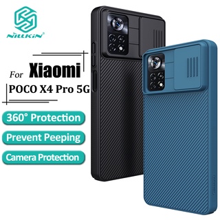 Nillkin CamShield เคสโทรศัพท์ POCO X4 Pro 5G เคสกล้อง เลื่อน แข็ง PC หรูหรา กันกระแทก ฝาหลัง