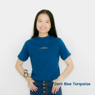 MY SOUL Turtleneck Crop (Dark Blue Turquiose)