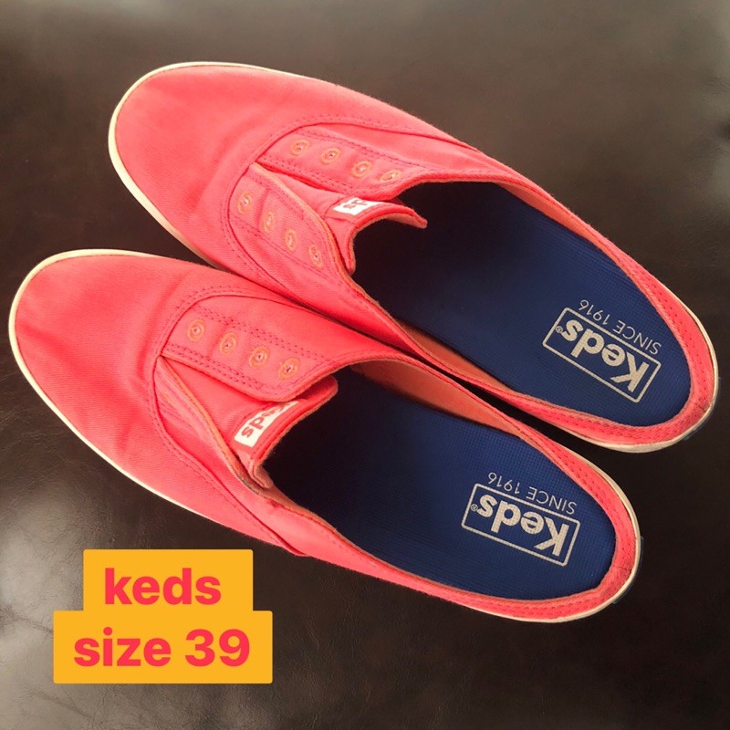keds :รองเท้า keds มือสอง ชมพูนีออน
