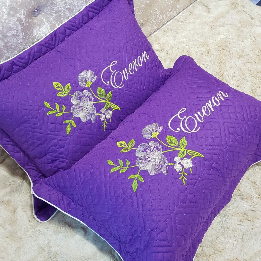 PURPLE SATIN COTTON PILLOW CASE