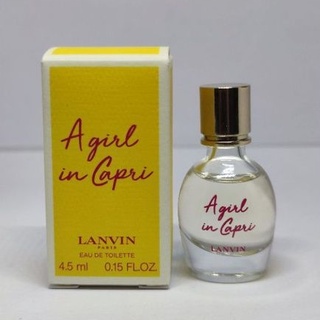 Mini 💢 LANVIN ☁️ A Girl in Capri EDT 5ml น้ำหอมขนาดพกพา มินิชนิดหัวแต้ม ของแท้💯