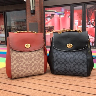 Coach F38585 ผู้หญิงกระเป๋าเป้สะพายหลังกระเป๋าสะพายไหล่คู่กระเป๋าสะพายข้างกระเป๋าสะพายข้างสุดสวย