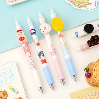 ปากกาหมึกเจลจําลอง 0.5 มม. ST Nib น่ารัก ยืดหดได้ สีดํา แบบสร้างสรรค์ สําหรับนักเรียน