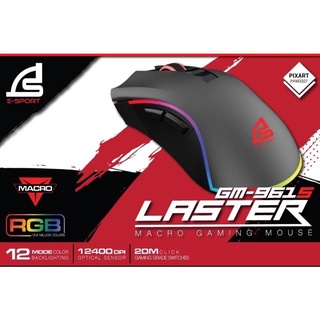 SIGNO E-Sport LASTER Macro Gaming Mouse รุ่น GM-961S Black เมาส์เกมมิ่ง เมาส์มาโคร เมาส์เล่นเกมส์