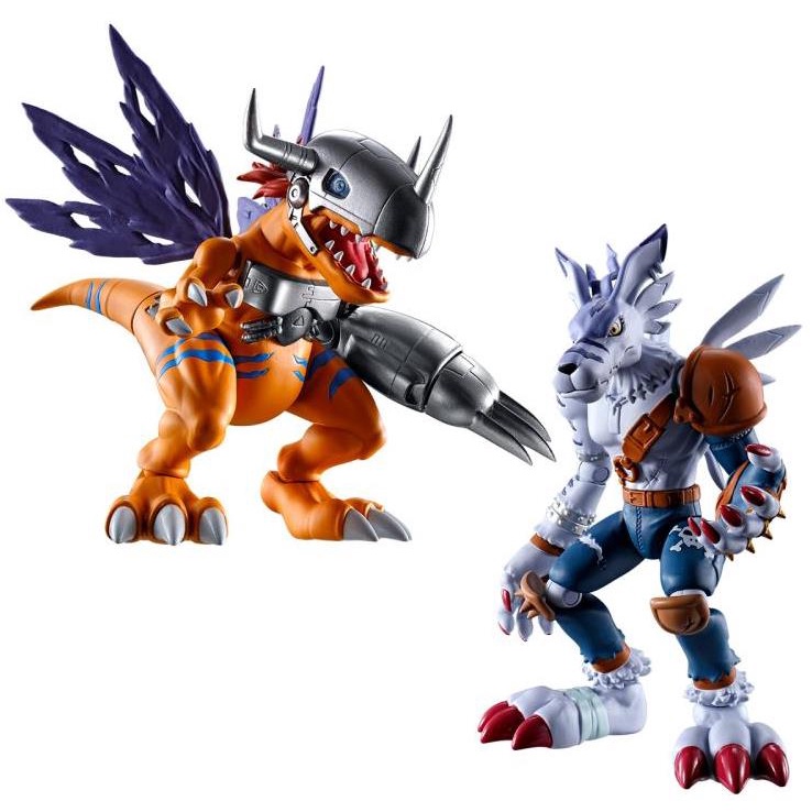 SHODO Digimon MetalGreymon & WereGarurumon