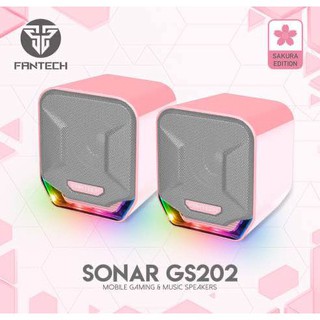 ลำโพงคอมพิวเตอร์ FANTECH SONAR GS202 SAKURA EDITION MOBILE GAMING &amp; MUSIC SPEAKER ลำโพงเสียงดี